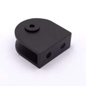 U-Type Cubicle Panel Bracket with cover plates (pack of 3) - Black