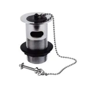 Basin waste 32mm chrome / plastic plug