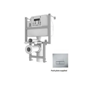 Cistern and Cistern Frame With Metal Anti-Vandal Flush Plate