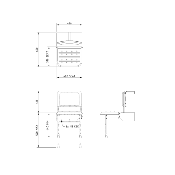 NY SHOWER SEAT 1 NY SHOWER SEAT 1
