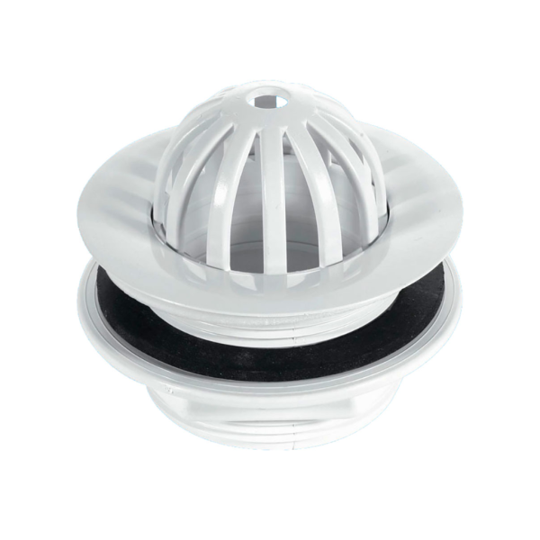 White plastic 2″ BSP removable dome waste